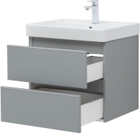 Тумба под раковину Aquanet Вега 2.0, 337959, 60 см, подвесная, мисти грин soft touch