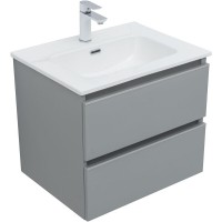 Тумба под раковину Aquanet Вега 2.0, 337959, 60 см, подвесная, мисти грин soft touch