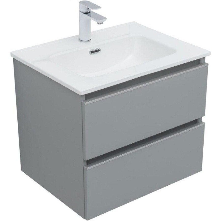 Тумба под раковину Aquanet Вега 2.0, 337959, 60 см, подвесная, мисти грин soft touch