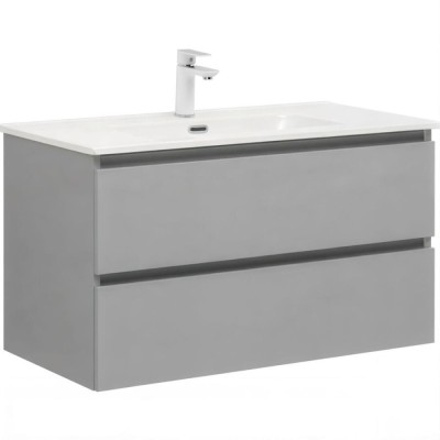 Тумба под раковину Aquanet Вега 2.0, 337962, 90 см, подвесная, мисти грин soft touch