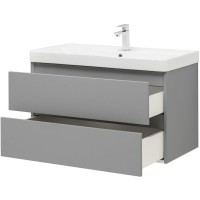 Тумба под раковину Aquanet Вега 2.0, 337962, 90 см, подвесная, мисти грин soft touch