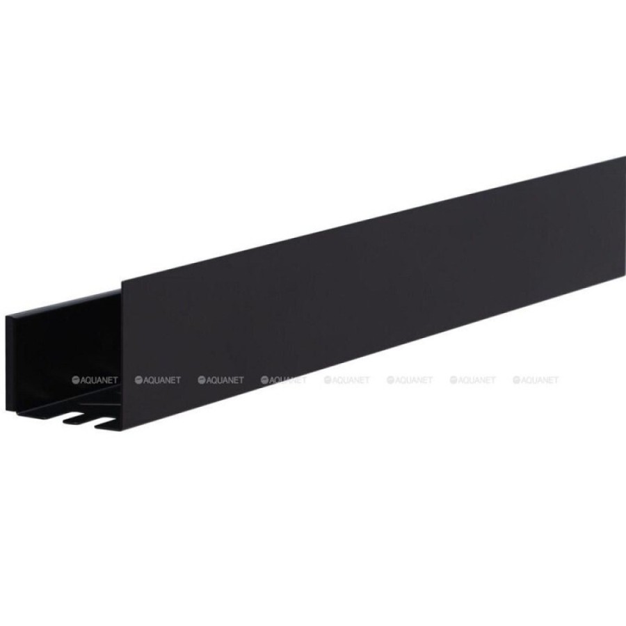 Полка Aquanet Магнум Н 00341535, 90 х 12 см, с крючками, черный матовый