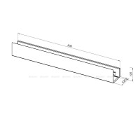 Полка Aquanet Магнум Н 00341541, 90 х 12 см, с крючками, белый матовый