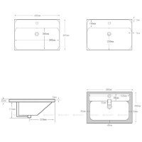 Раковина Aquanet Flash Mini 00342053, 60 см, фарфор, белая