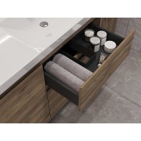 Тумба под раковину Aquanet Nova Lite 2.0 346347, 100 см, напольная, правая, цвет дуб рустикальный