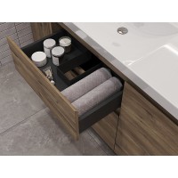 Тумба под раковину Aquanet Nova Lite 2.0 346348, 100 см, напольная, левая, цвет дуб рустикальный