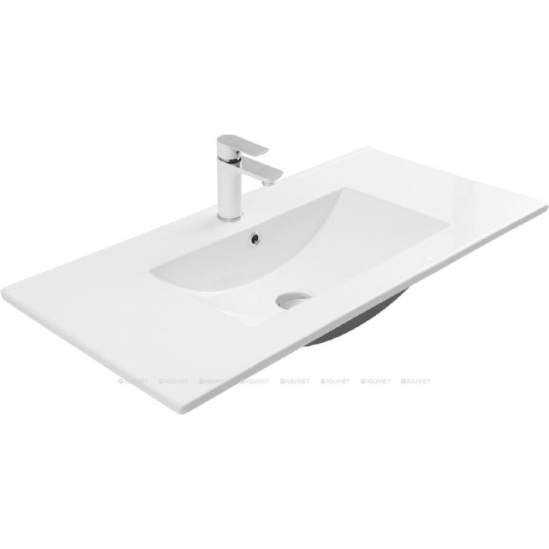 Раковина Aquanet Flow 00347432, 90 см, фарфор, белая