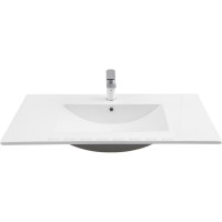 Раковина Aquanet Flow 00347432, 90 см, фарфор, белая