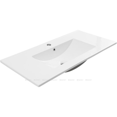 Раковина Aquanet Flow 00347432, 90 см, фарфор, белая