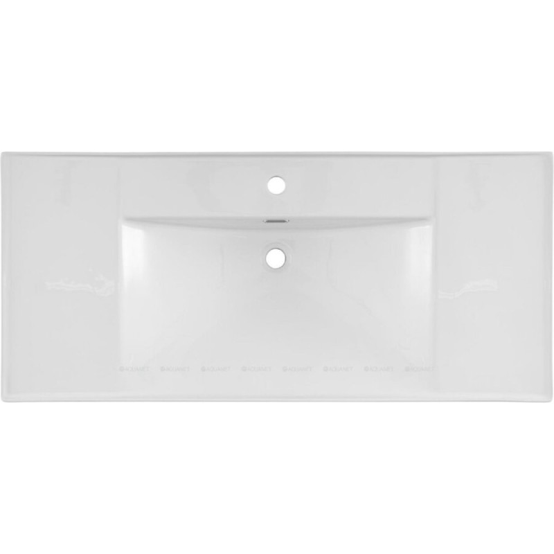 Раковина Aquanet Side 00347434, 110 см, керамика, белая