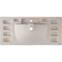 Раковина Aquanet Side 00347434, 110 см, керамика, белая
