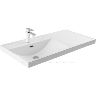 Раковина Aquanet Side 00347435, 100 см, керамика, левая, белая