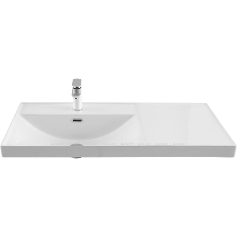 Раковина Aquanet Side 00347435, 100 см, керамика, левая, белая
