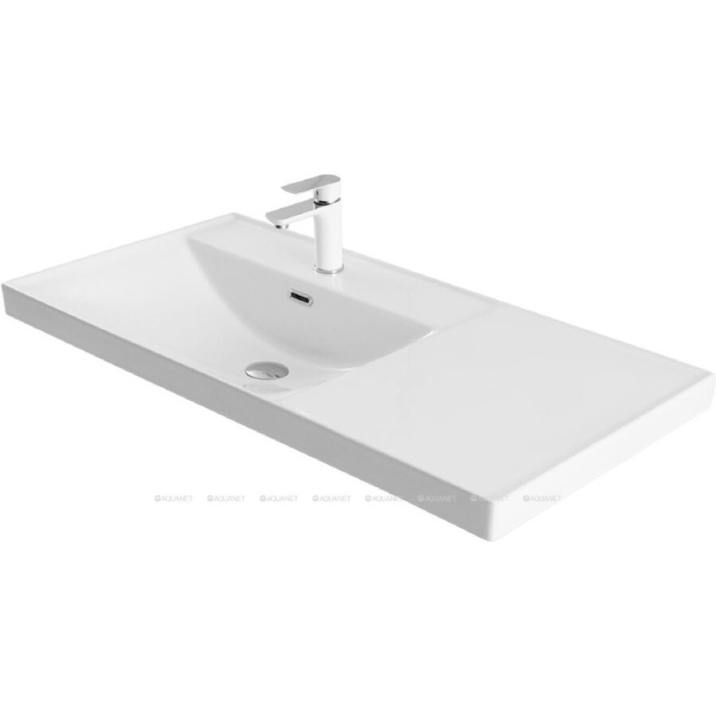 Раковина Aquanet Side 00347435, 100 см, керамика, левая, белая