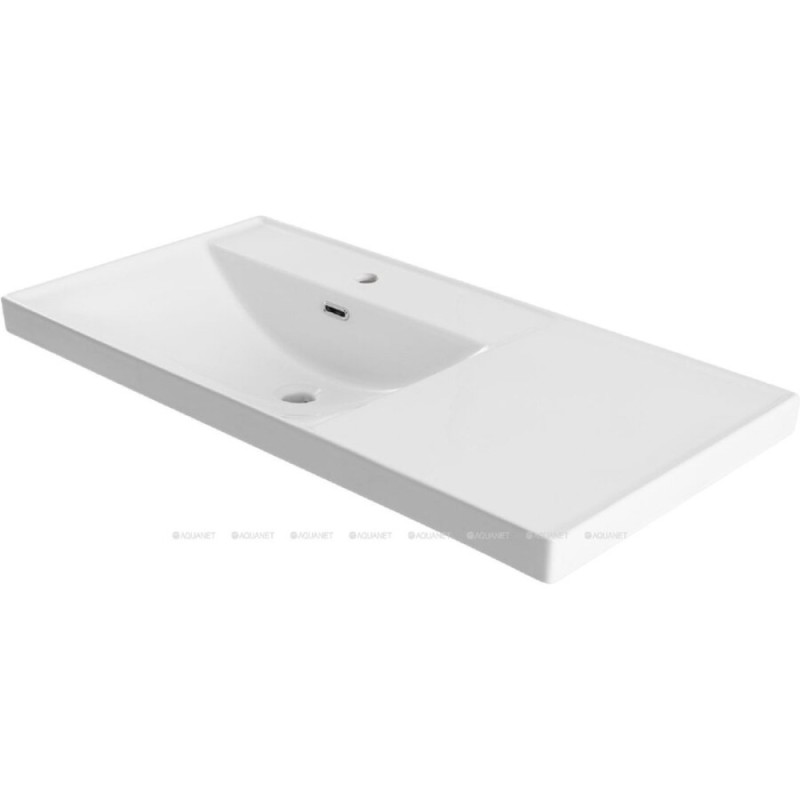 Раковина Aquanet Side 00347435, 100 см, керамика, левая, белая