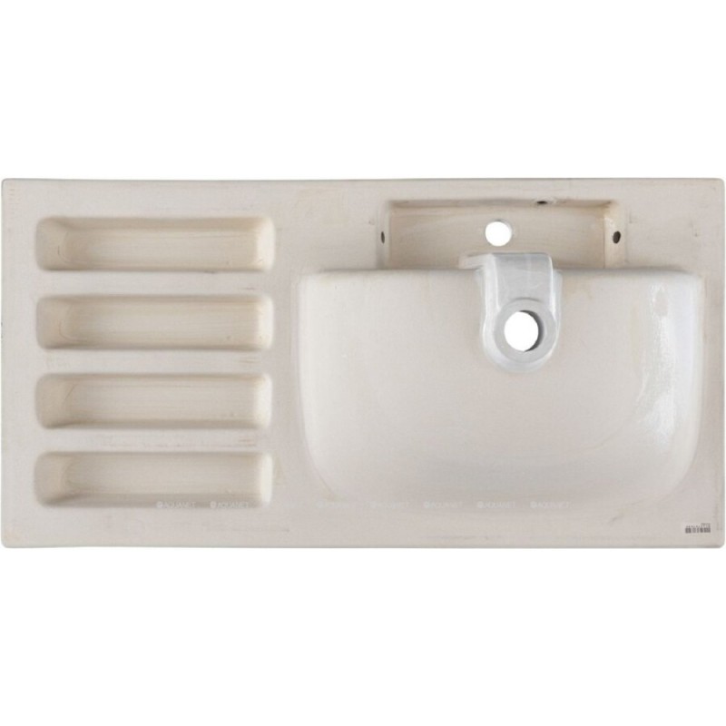 Раковина Aquanet Side 00347435, 100 см, керамика, левая, белая