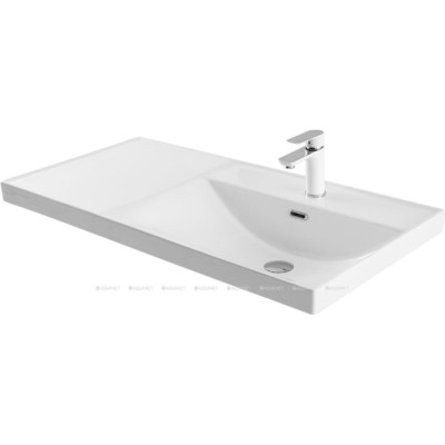 Раковина Aquanet Side 00347437, 100 см, керамика, правая, белая