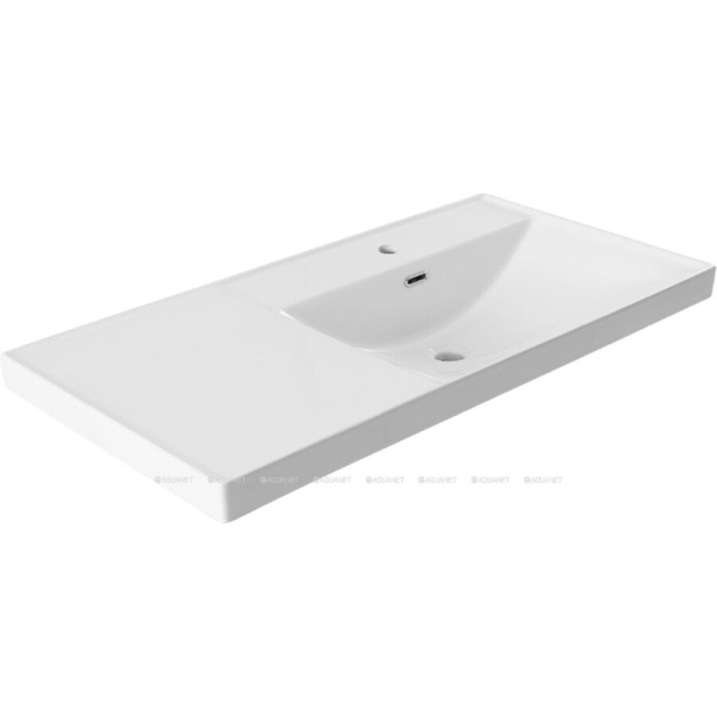 Раковина Aquanet Side 00347437, 100 см, керамика, правая, белая