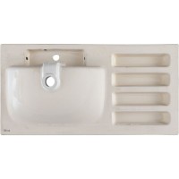 Раковина Aquanet Side 00347437, 100 см, керамика, правая, белая