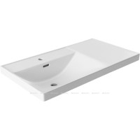 Раковина Aquanet Side 00347438, 90 см, керамика, левая, белая