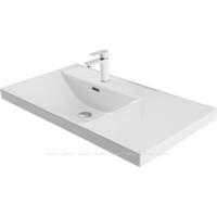 Раковина Aquanet Side 00347438, 90 см, керамика, левая, белая