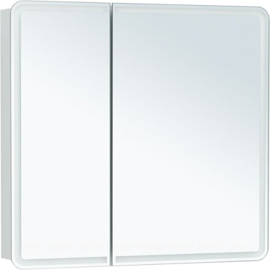 Зеркальный шкаф Aquanet Оптима 00353807, 80 см, LED-подсветка, антизапотевание