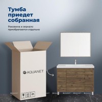 Тумба с раковиной Aquanet Nova Lite 2.0 365920, 110 см, напольная, цвет дуб рустикальный