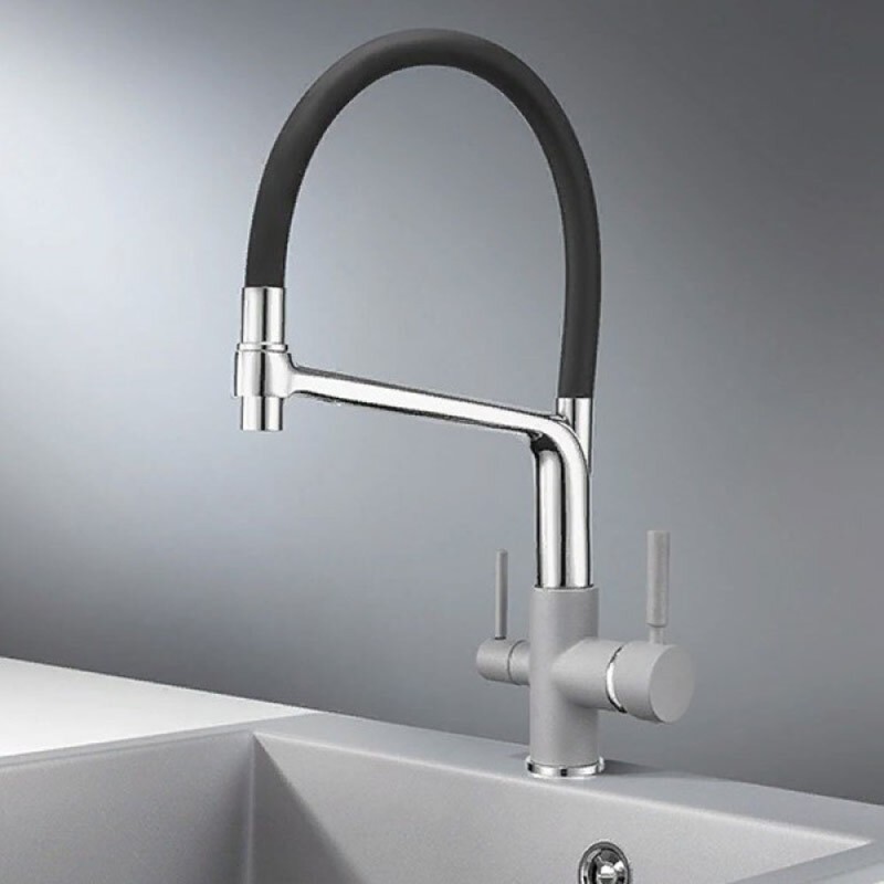 Смеситель Granula GR-0083 0083al, для кухонной мойки, с подключением к фильтру, алюминиум