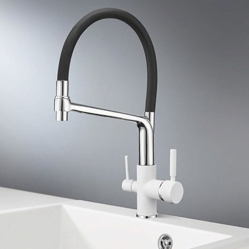 Смеситель Granula GR-0083 0083wh, для кухонной мойки, с подключением к фильтру, арктик