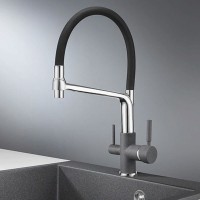 Смеситель Granula GR-0083 0083bg, для кухонной мойки, с подключением к фильтру, графит