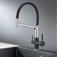 Смеситель Granula GR-0083 0083sv, для кухонной мойки, с подключением к фильтру, шварц