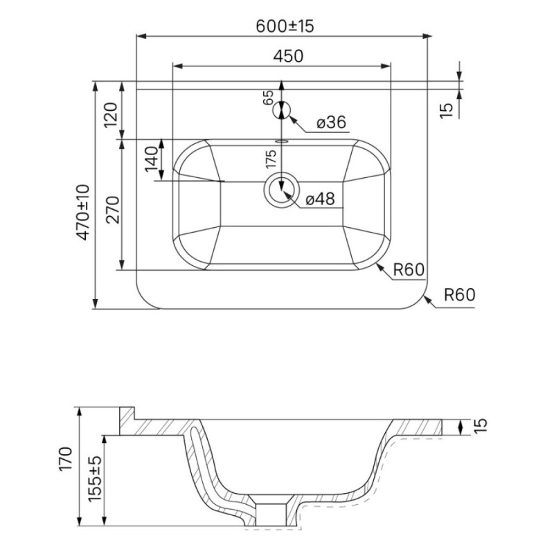 Раковина Iddis Optima Home 0106000i28 60 см, белый