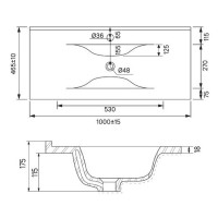 Раковина Iddis Cloud 0131000i28 100 см, белый