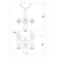 Смеситель для ванны и душа Timo Ritz 0144Y silver с душевым гарнитуром