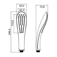 Душевая лейка Iddis 0211F00i18 черный/хром
