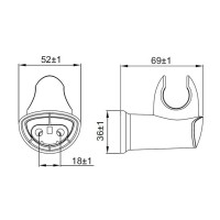 Держатель для лейки Iddis 030CP00i53 хром