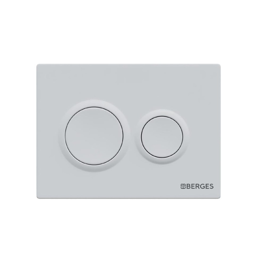 Инсталляция BERGES для скрытого монтажа унитаза NOVUM кнопка O4 Soft Touch белая