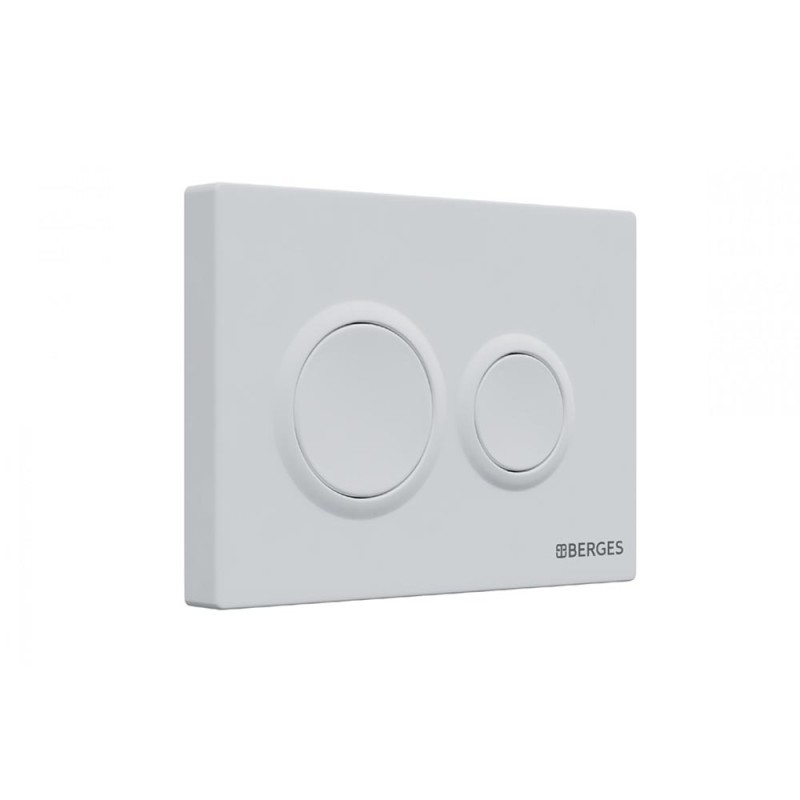 Инсталляция BERGES для скрытого монтажа унитаза NOVUM кнопка O4 Soft Touch белая