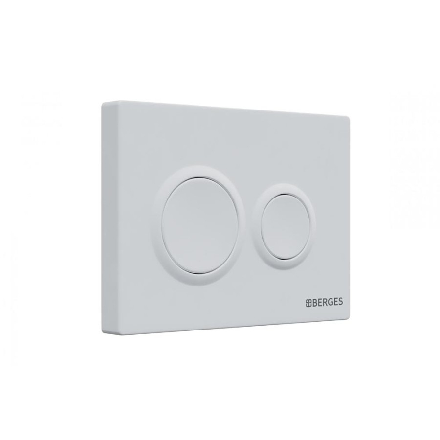 Инсталляция BERGES для скрытого монтажа унитаза NOVUM кнопка O4 Soft Touch белая