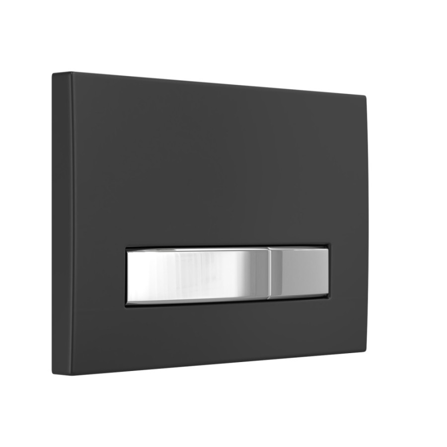 Инсталляция BERGES для скрытого монтажа унитаза АТОМ 410 кнопка Atom Line черная Soft Touch/хром глянец