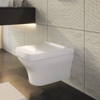 Комплект BERGES: инсталляция NOVUM кнопка L4 белая Soft Touch , унитаз Strati Rimless, сиденье дюропласт Strati Slim SO
