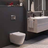 Комплект BERGES: инсталляция NOVUM, кнопка L3, унитаз MASCON Rimless, сиденье дюропласт Toma Slim SO