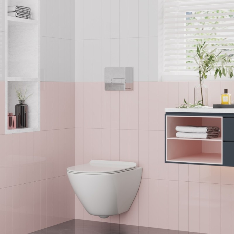 Комплект BERGES: инсталляция NOVUM, кнопка L5, унитаз PUMA XL Rimless, сиденье дюропласт Toma Slim SO