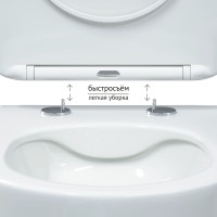 Комплект BERGES: инсталляция ATOM 410 кнопка Atom Line черная Soft Touch, унитаз VENTAS, сиденье дюропласт Ventas Slim SO