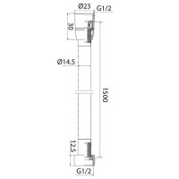 Шланг для душа Iddis Optima Home 04P15MGi19, 150 см, PVD-покрытие, ПВХ, золото матовое