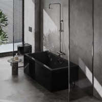 Ванна BERGES акриловая TARI 170х80, черный глянец