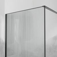 Душевая стенка RGW WA-08B Walk In, 120 см, стекло ribbed ребристое, профиль черный, 06100812-154