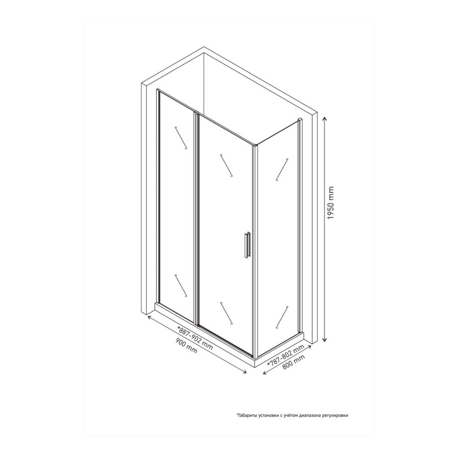 Душевой уголок BERGES LEGOS LS-2 900х800