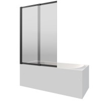 Душевая шторка RIVER S Slider Black 980 тонированное стекло