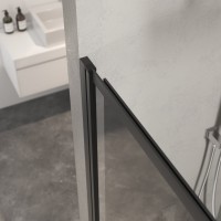 Душевая шторка RIVER S Slider Black 980 тонированное стекло